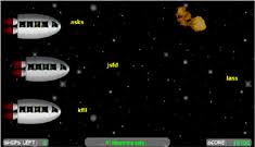 Play Outerspace Fleet Commander Typing Game